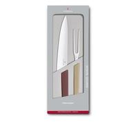 Victorinox Swiss Modern, juego de navajas profesionales, 2 piezas, extra afiladas, acero inoxidable, mango de plástico robusto, multicolor