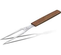 Victorinox Swiss Modern, Tenedor profesional para trinchar, Hoja extra afilada, 15 cm, Elegante mango de madera, Acero inoxidable, Marrón