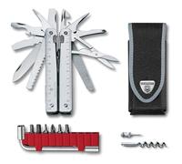 Victorinox Swiss Tool X Plus Multiherramienta, 37 Funciones, Acero, Plata | Multitool de 115 mm con alicate, sierra para madera y metal y llave de carraca. Ideal para reparaciones y EDC. Swiss Made