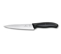Victorinox Cuchillo de cocina Swissclassic, filo normal, 15 cm, negro, blister