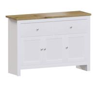 Vida Designs Arlington - Aparador, Mesa de Buffet, Armario (Blanco y Roble, 2 cajones y 3 Puertas)