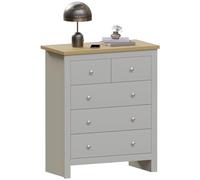 Vida Designs Arlington - Cajonera de 3 cajones (Madera, Madera de ingeniería, Roble y Gris, 95 x 79 x 39,5 cm)