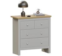 Vida Designs Arlington - Cómoda de 2 + 2 cajones para Almacenamiento, Muebles Modernos para Dormitorio (Gris)