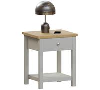 Vida Designs Arlington - Mesa Auxiliar de 1 cajón para Sala de Estar, sofá, café, portátil, Mesa de té (Gris)