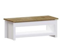 Vida Designs Arlington - Mesa de Centro Deslizante con 1 Estante de Madera de fibropanel de Densidad Media, Color Blanco