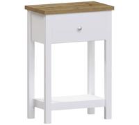 Vida Designs Arlington - Mesa de Consola con Estante para Pasillo, tocador Lateral de MDF (Blanco, 1 cajón)