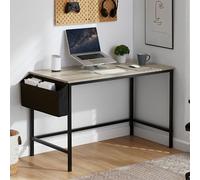 Vida Designs Brooklyn - Escritorio Grande para computadora de 120 cm con Almacenamiento, Escritorio de Oficina en casa, Escritorio de Estilo Industrial Moderno (Gris)
