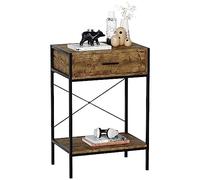Vida Designs Brooklyn Mesas de Consola, Madera Oscura, 1 Drawer