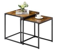 Vida Designs Brooklyn Nido de mesas, Madera Oscura, Nest of 2 Tables