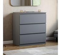 Vida Designs Cajonera Denver (Gris, 3 cajones)