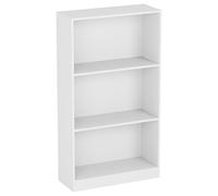 Vida Designs Cambridge-Estantería Mediana de 3 Niveles, de Madera, Color Blanco, Unidad de Almacenamiento para Oficina, Sala, White, 108 x 60 x 24 cm