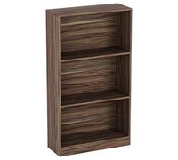 Vida Designs Cambridge-Estantería Mediana de 3 Niveles, de Madera de Nogal, Unidad de Almacenamiento para Oficina, Sala, 108 x 60 x 24 cm