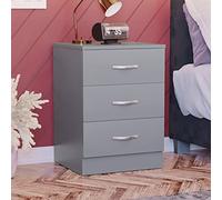 Vida Designs Cómoda de cajones, Madera de ingeniería, Gray, H 56cm x W 40cm x D 36cm