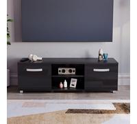 Vida Designs Cosmo - Mueble de TV de 2 Puertas, Acabado Brillante y Mate, para Sala de Estar, Color Negro, 120 cm