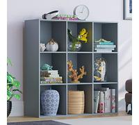 Vida Designs Durham Cube - Estantería organizadora de Almacenamiento para Sala de Estar, Muebles de Oficina en casa (9 Cubos, Gris)