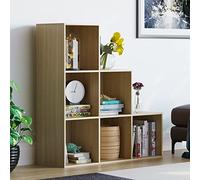Vida Designs Durham - Estantería para escaleras, Organizador de Almacenamiento, Muebles de salón (6 Cubos, Roble)