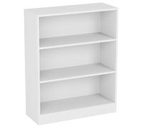 Vida Designs - Estantería Baja Cambridge de Madera de Roble Negra con 3 estantes, para Oficina o Sala de Estar