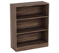 Vida Designs - Estantería Baja Cambridge de Madera de Roble Negra con 3 estantes, para Oficina o Sala de Estar