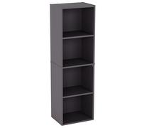 Vida Designs Estantería Oxford de 4 Niveles, estantería de Madera Gris, para Oficina, Sala de Estar, Muebles