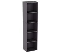 Vida Designs Estantería Oxford de 5 Niveles, estantería de Madera Gris para Oficina, Sala de Estar