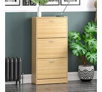 Vida Designs - Home Discount - Armario Zapatero con 3 cajones abatibles, Madera de Pino