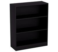 Vida Designs Home Discount Estantería Baja Cambridge de Madera de Roble Negra con 3 estantes, para Oficina o Sala de Estar