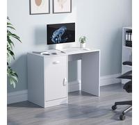 Vida Designs Hudson - Escritorio para computadora con cajón y Puerta, Mesa para PC o Laptop, Estudio de Juegos, estación de Trabajo de Almacenamiento, Muebles de Armario, Color Blanco