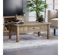 Vida Designs Mesa de café Panamá con un cajón, de Roble Natural