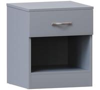 Vida Designs Mesita de Noche, Madera de ingeniería, Gray, H 47 x W 40 x d 36