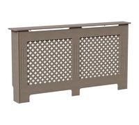 Vida Designs Oxford Cubierta de radiador Unfinished - Grande - Patrón Cruzado Tradicional para Mejor circulación del Calor - H82xW152xD19cm - MDF sin Pintar para salón y Pasillo