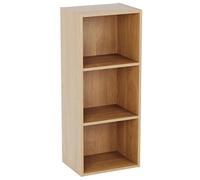 Vida Designs Oxford - Estantería de 3 estantes, Hecha de Madera de Roble, para Oficina, Sala de Estar Moderno 80 x 32 x 24 cm Roble