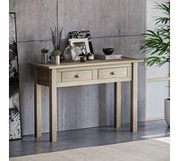 Vida Designs Panamá - Consola de 2 cajones, Muebles de salón, Roble Natural, Acabado Encerado