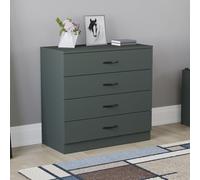 Vida Designs Riano - Cómoda de 4 cajones, Asas y Corredores de Metal, Soporte de cajón antiarco, Dormitorio, Muebles de guardería, Color Verde Jaspe
