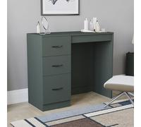 Vida Designs Tocador de 3 cajones, escritorio de maquillaje, muebles de dormitorio (verde jaspe)