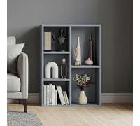 Vida Designs Unidad de Almacenamiento de 5 Cubos, Color Gris, estantería de Madera, Mueble de Oficina, Sala de Estar