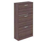 Vida Designs Zapatero con 3 cajones, Organizador de Zapatos, Mueble de Madera de Nogal