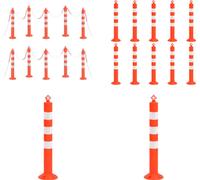 vidaXL: 10 postes de señalización con cadena, 75 cm, de polietileno (PE) - Señales de tráfico - Postes de señalización - Postes de señalización con cadena - Postes de señalización y cadenas
