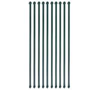 vidaXL 10x Postes de Árboles Plantas de Jardín 1 m Metal Verde Palo Jardinería