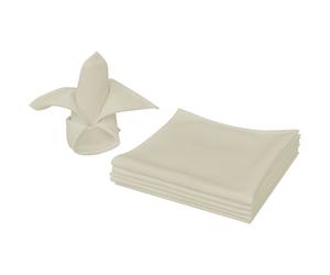 vidaXL 10x Servilletas de Tela Resistentes y Lavables Poliéster 50x50cm Color Blanco, Crema, y mas
