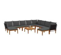 vidaXL 11 uds. Madera de Acacia Sólida y Cuerda Natural
