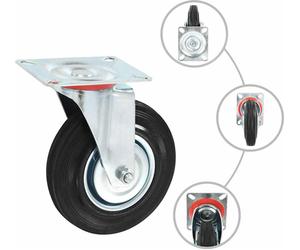 vidaXL, 12 unidades de ruedas giratorias, 125 mm