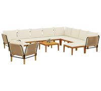 vidaXL: 12 unidades, madera de acacia maciza y cuerda, diseño natural