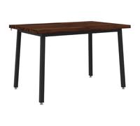 vidaXL 120 x 70 x 75 cm Madera de Acacia Sólida Marrón Oscuro y Negro