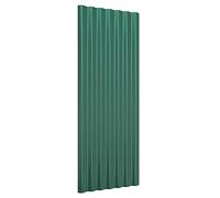 vidaXL 12x Paneles de Tejado Lámina Techo Garaje Corrugado Metálico Acanalado Cobertizo Establos Casas Móviles Acero Galvanizado Verde
