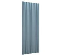 vidaXL 12x Paneles de Tejado Lámina Techo Garaje Corrugado Metálico Acanalado Cobertizo Establos Casas Móviles Acero Galvanizado Gris