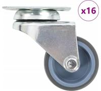 vidaXL, 16 ruedas giratorias con doble rodamiento, 50 mm