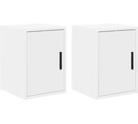 vidaXL: 2 armarios de pared para garaje, color blanco, fabricados en material de madera