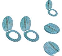 vidaXL: 2 Asientos de inodoro con tapa, MDF, madera reciclada - Asientos de inodoro