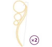 vidaXL, 2 cadenas de luces, forma esférica, luz blanca cálida, 111,5 x 35 x 4,5 cm