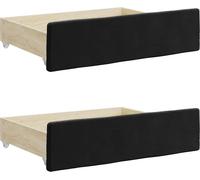 vidaXL: 2 cajones para cama, color , fabricados en material de madera y con revestimiento de terciopelo